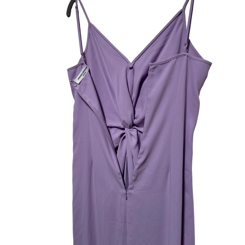 Amanda Uprichard Lavender Maxi Dress Small Twist Front Formal Wedding Guest - Picture 7 of 9